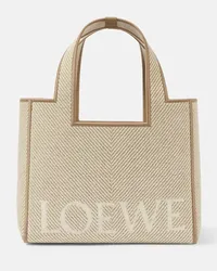 Loewe Tote  Font Small aus Canvas Beige