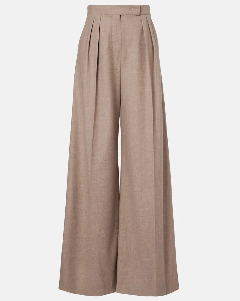 Max Mara Hose aus einem Kaschmirgemisch Braun