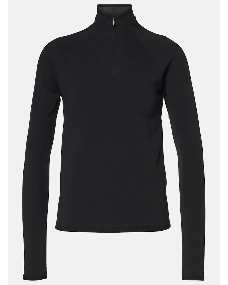 The Row Top Patti aus Jersey Schwarz