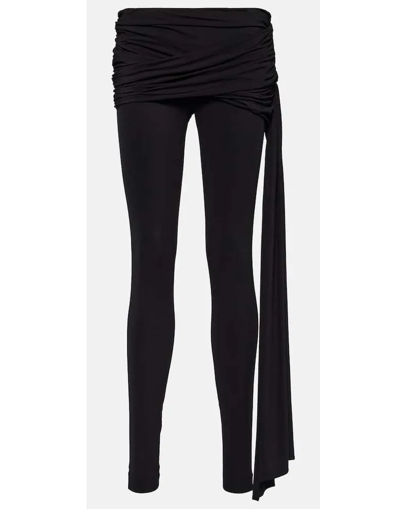 Magda Butrym Low-Rise Leggings aus Jersey Schwarz
