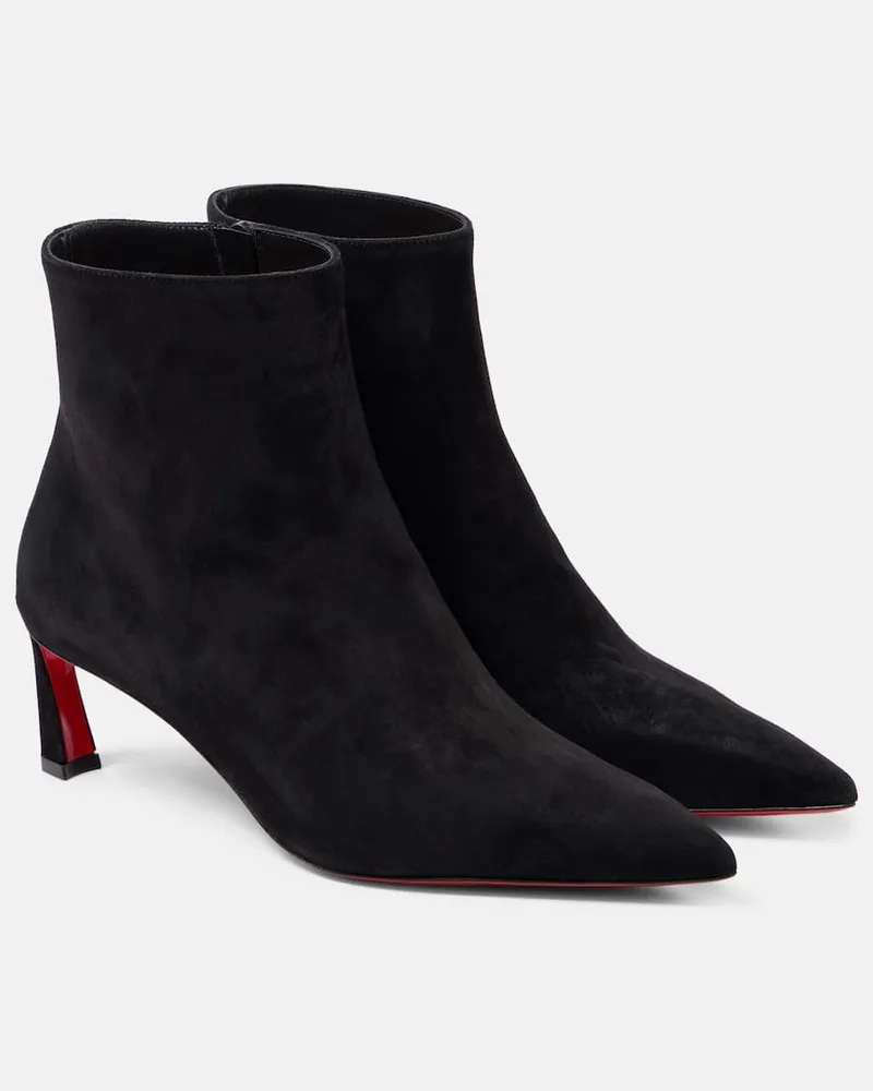 Christian Louboutin Ankle Boots Condra 55 aus Veloursleder Schwarz