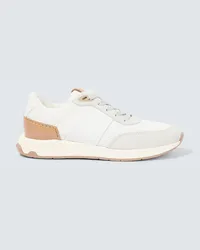 TOD'S Sneakers mit Veloursleder Weiss