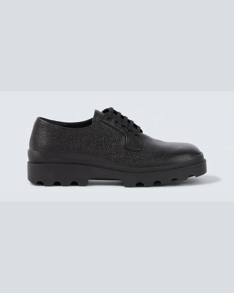 Prada Schnürschuhe aus Leder Schwarz