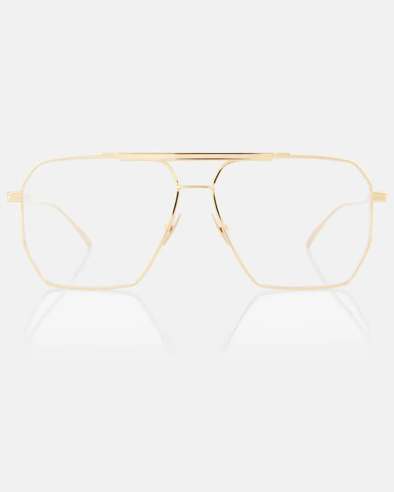 Bottega Veneta Aviator-Brille Classic Gold