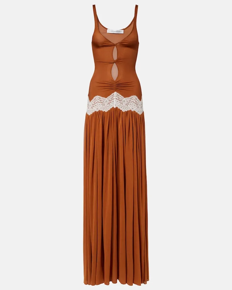 Christopher Esber Robe mit Spitze Braun