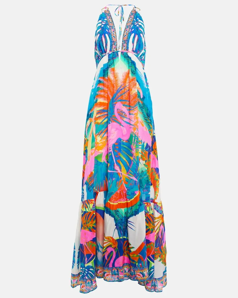 Camilla Maxikleid aus Seide Multicolor