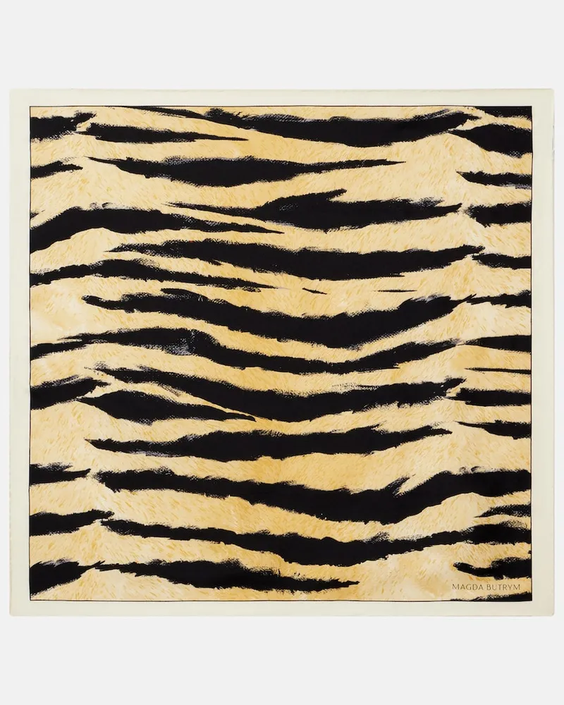 Magda Butrym Tuch aus Seide Beige