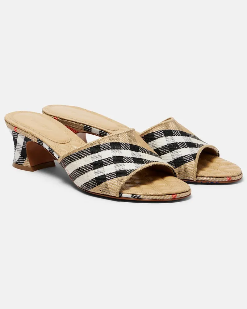 Burberry Pantoletten Sloane 45 Burberry Check Beige