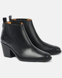 TOD'S Ankle Boots aus Leder Schwarz