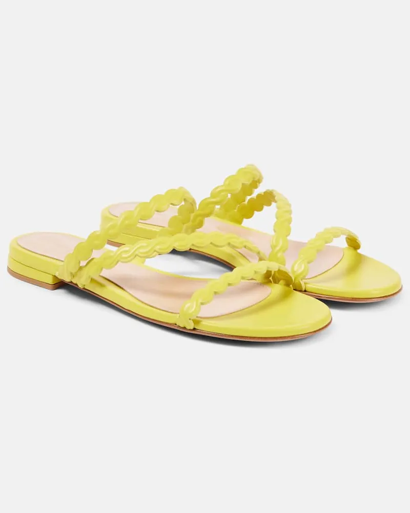Gianvito Rossi Sandalen aus Leder Gelb