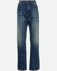 Nili Lotan Mid-Rise Straight Jeans Taylor Blau