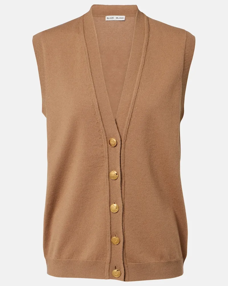 Blazé Milano Blazé Milano Pullunder Highland aus Wolle und Kaschmir Braun