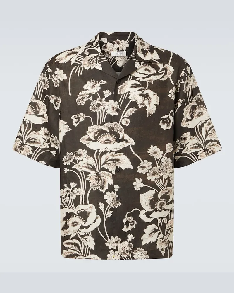 COMMAS Hemd aus Leinen Schwarz