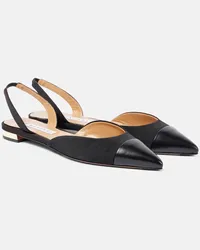 Aquazzura Slingback-Ballerinas mit Leder Schwarz