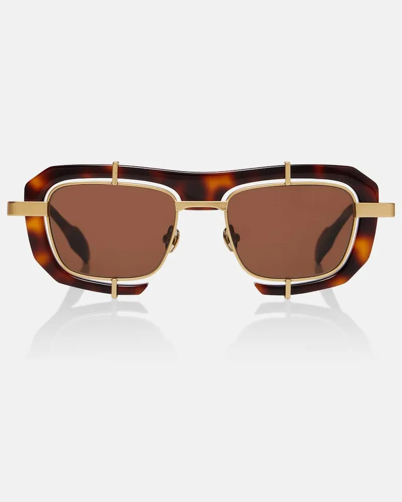 J.W.Anderson Eckige Sonnenbrille Braun
