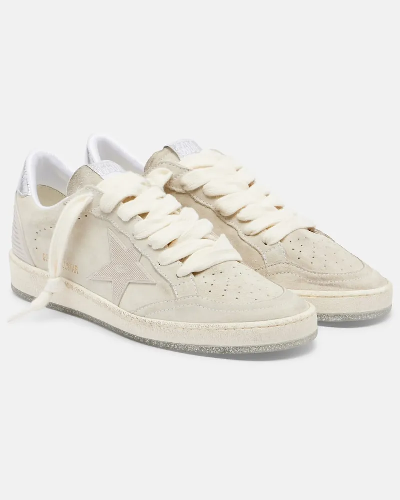 Golden Goose Sneakers Ball Star aus Veloursleder Grau