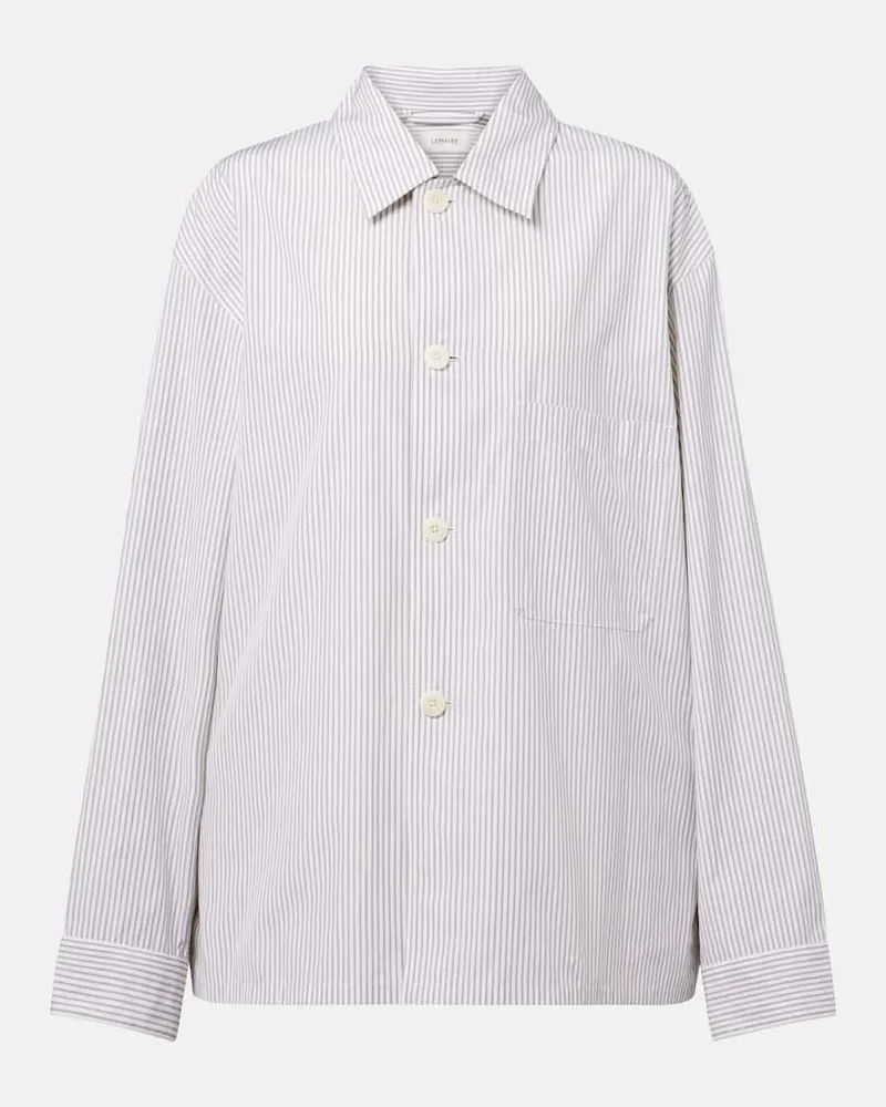 Christophe Lemaire Pyjama-Hemd aus Baumwollpopeline Beige