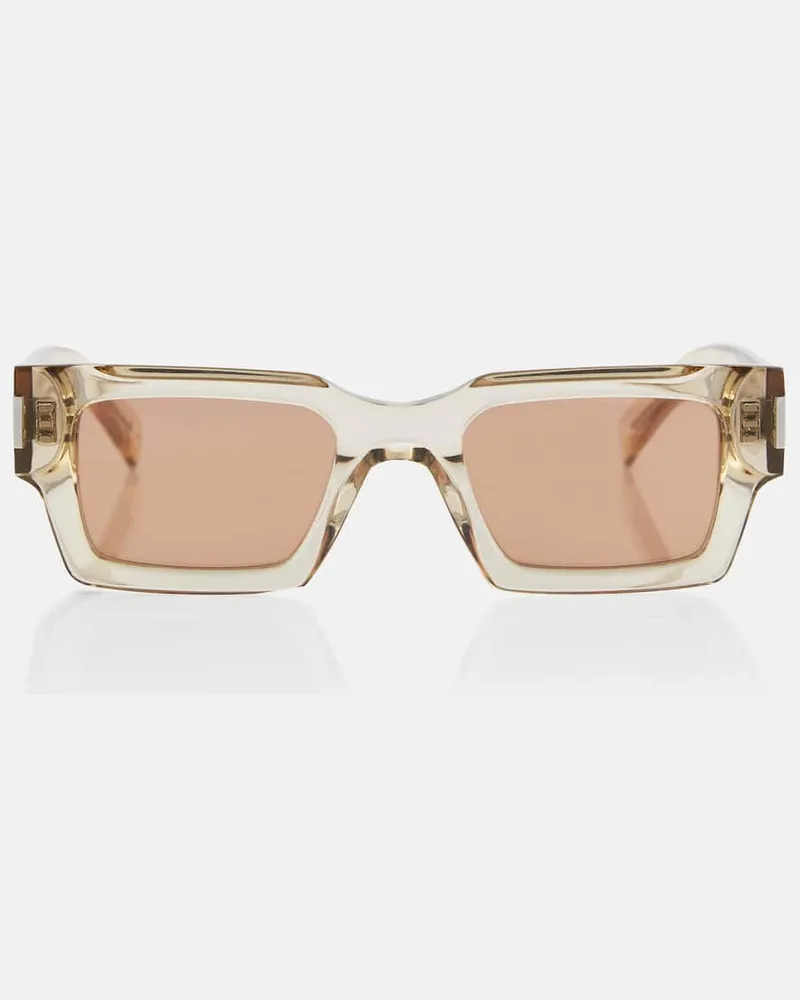 Saint Laurent Eckige Sonnenbrille SL 572 Beige