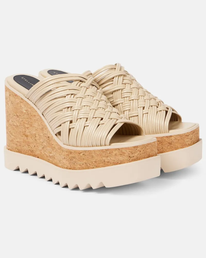 Stella McCartney Wedge-Sandalen Sneak-Elyse Weiß