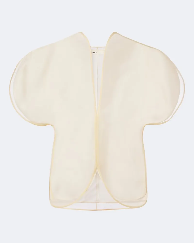 KHAITE Top Briar aus Seidenorganza Beige