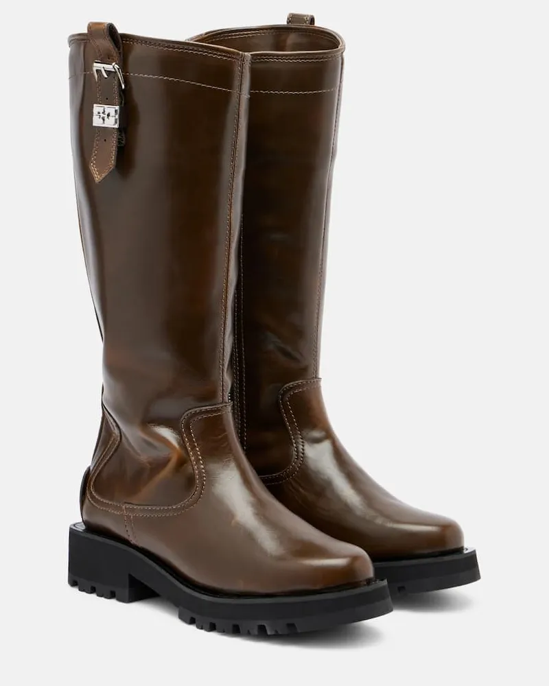 Ganni Stiefel Studs Braun