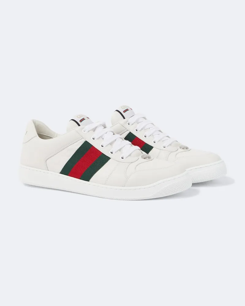 Gucci Sneakers Screener aus Leder Weiß