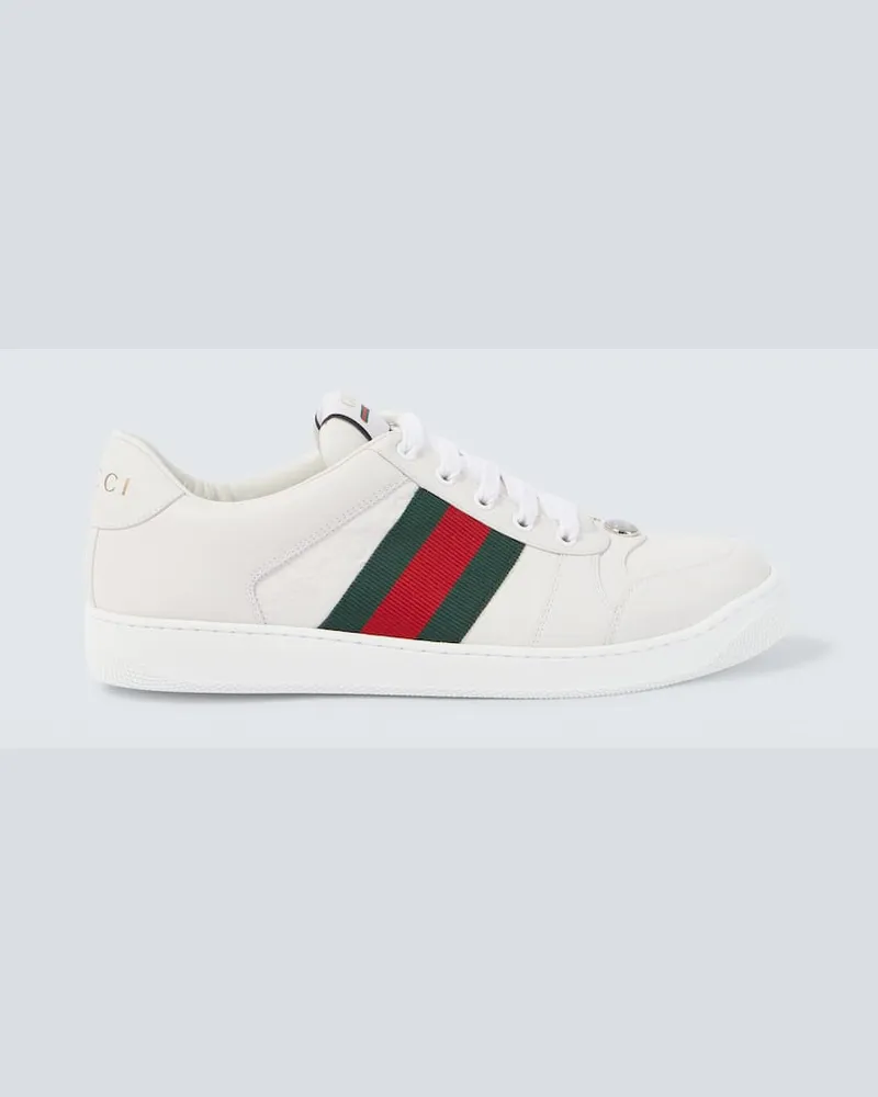 Gucci Sneakers Screener aus Leder Weiß