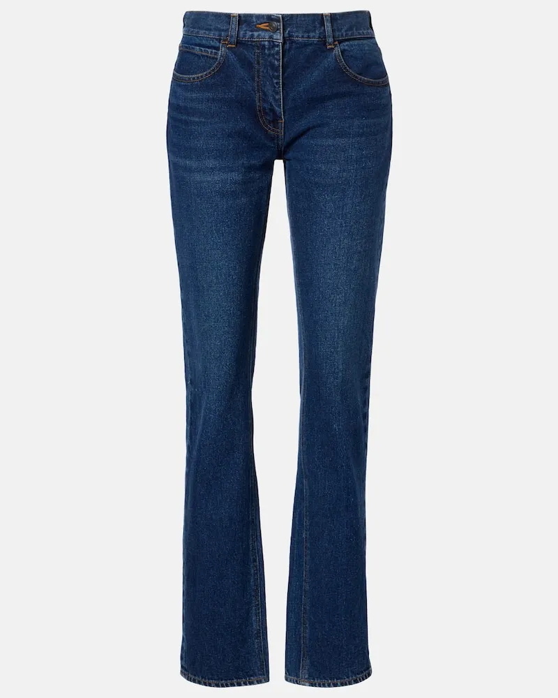 The Row Mid-Rise Straight Jeans Bodhi Blau