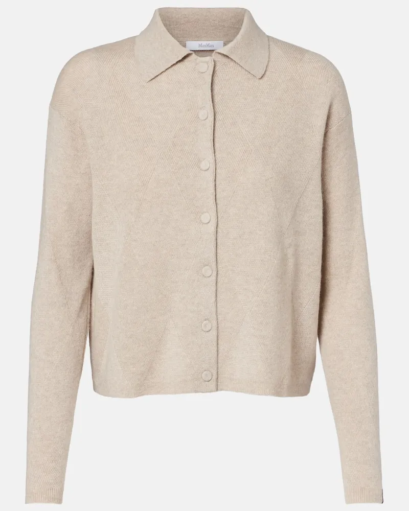 Max Mara Cardigan Mxp Bombo aus Kaschmir Beige