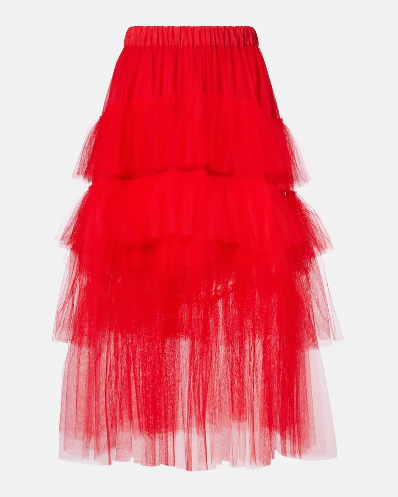 Simone Rocha Midirock aus Tüll Rot