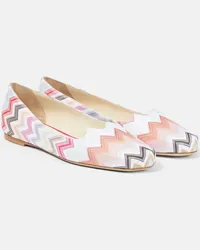 Missoni Ballerinas aus Haekelstrick Pink