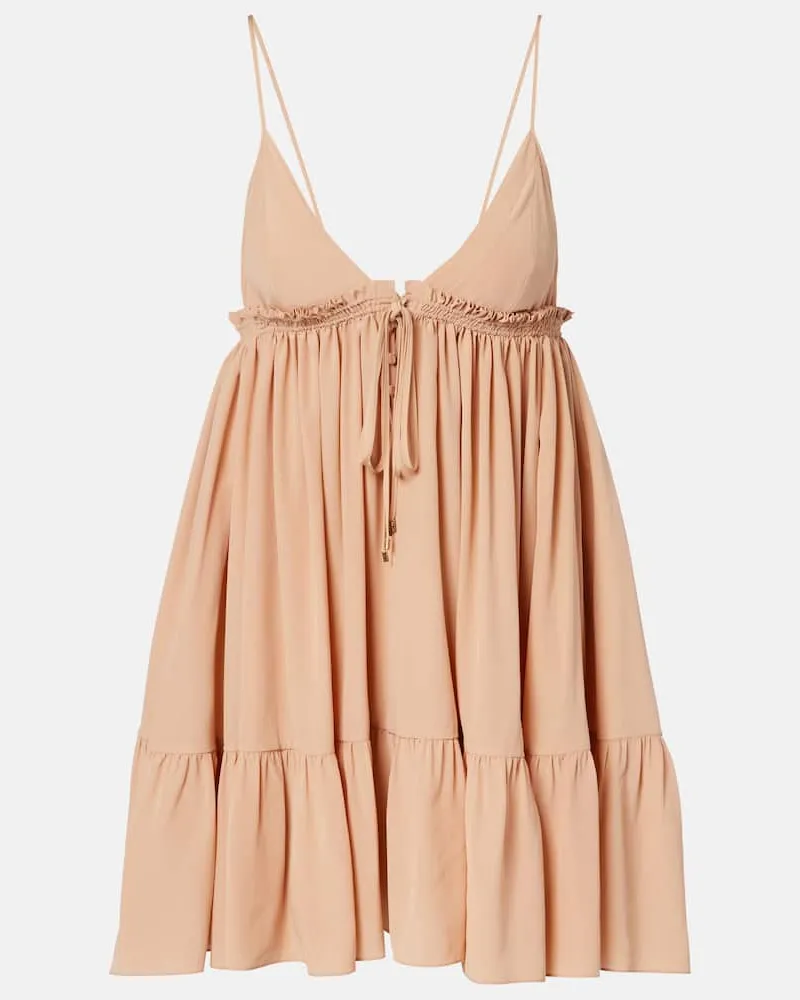 Chloé Chloé Minikleid aus Seiden-Crêpe Rosa