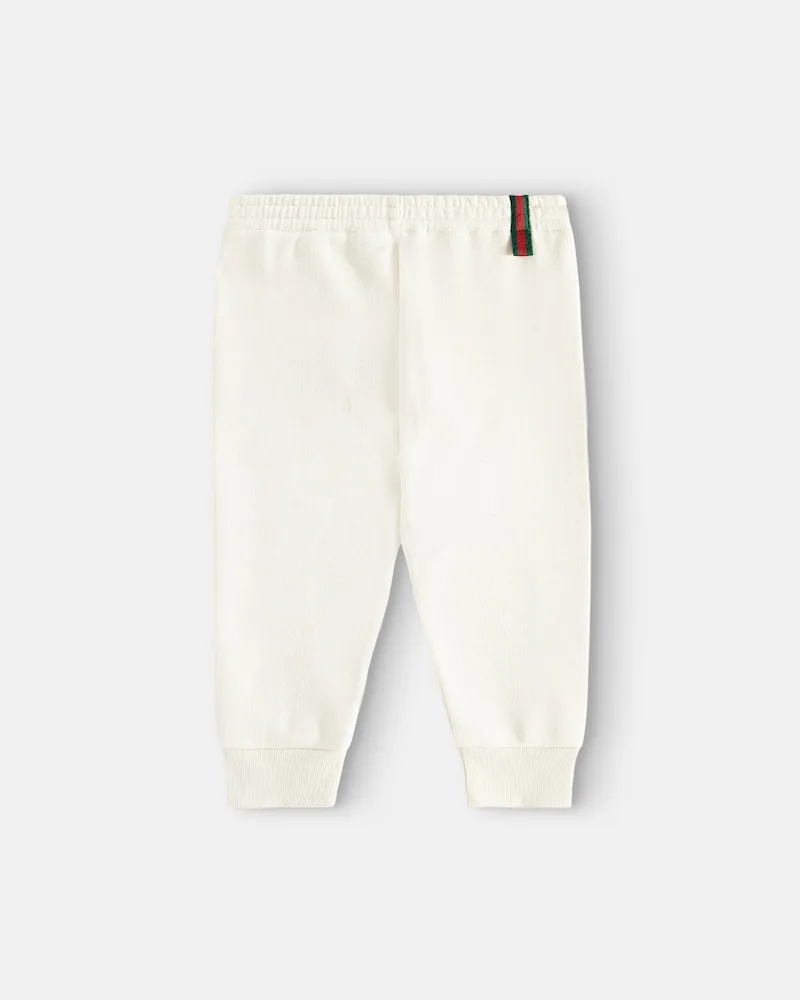 Gucci Baby Jogginghose aus Baumwolle Weiß