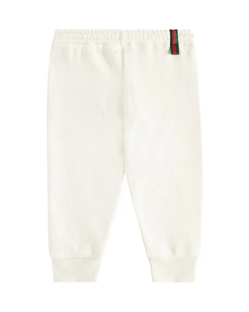 Gucci Baby Jogginghose aus Baumwolle Weiß