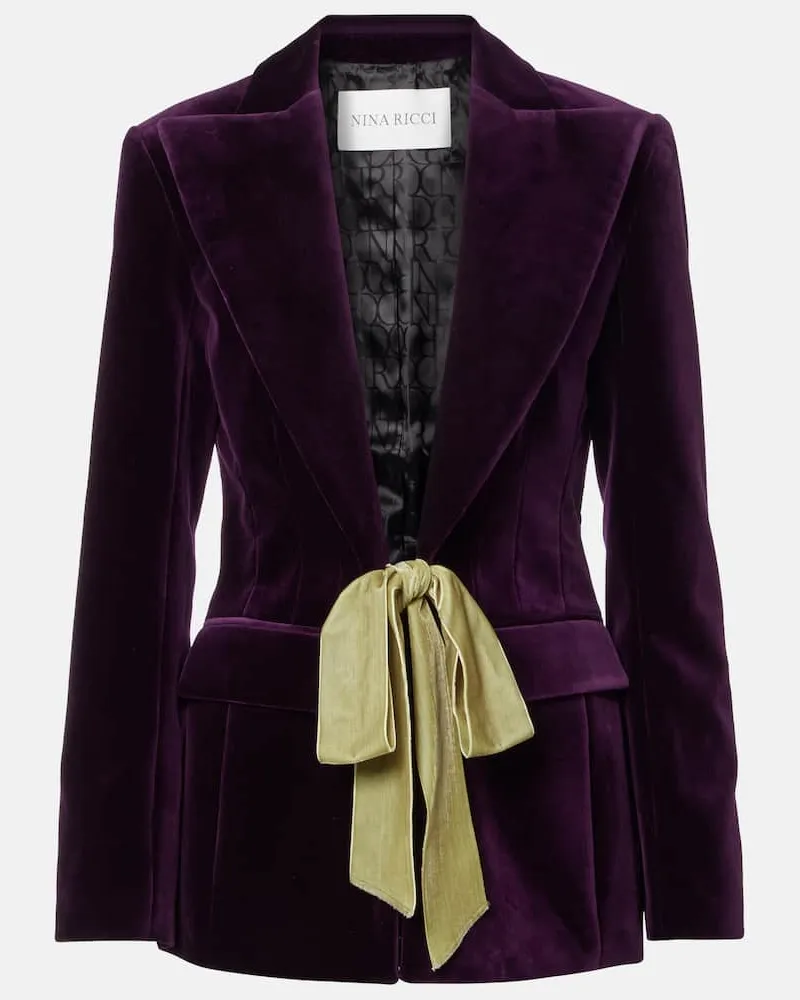 Nina Ricci Blazer aus Baumwollsamt Lila