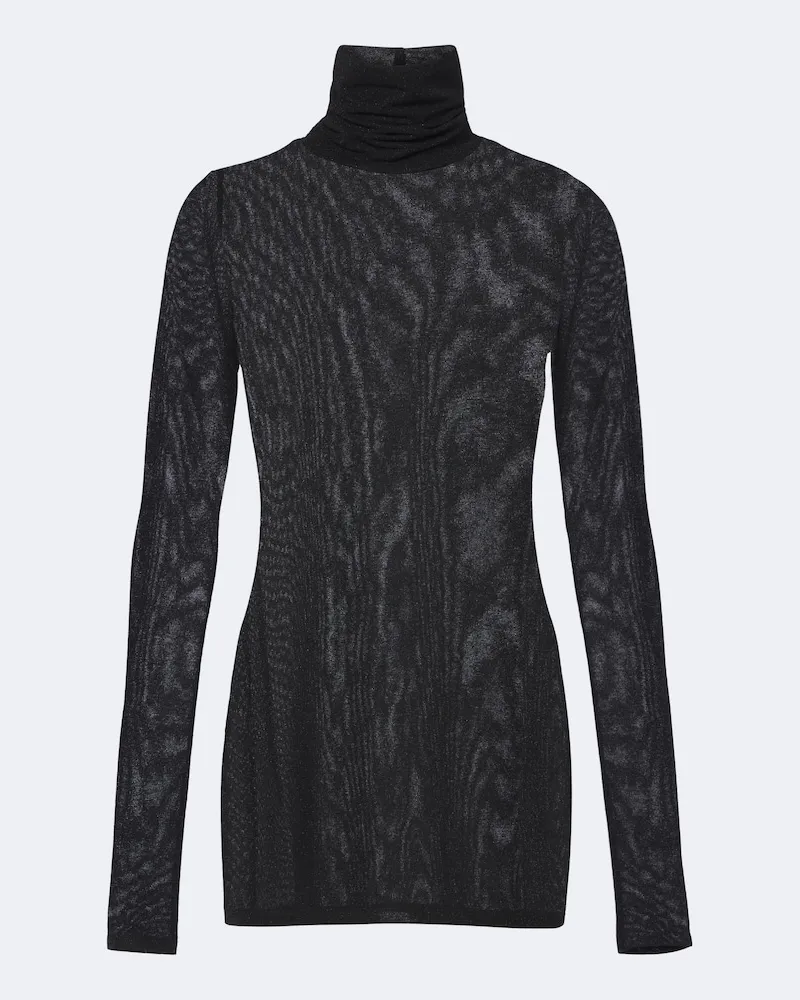 Dorothee Schumacher Rollkragen-Top Soft Shimmer mit Lurex Schwarz