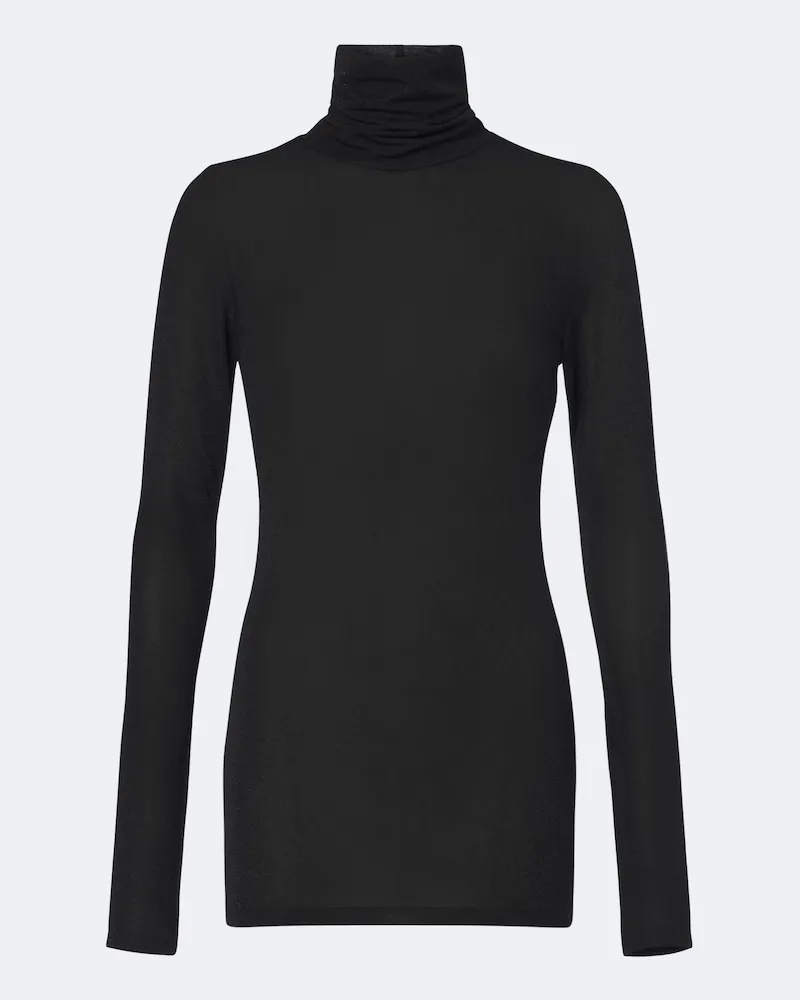 Dorothee Schumacher Top Soft Shimmer aus Jersey mit Lurex Schwarz