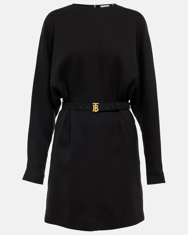 Burberry Minikleid aus Seide Schwarz