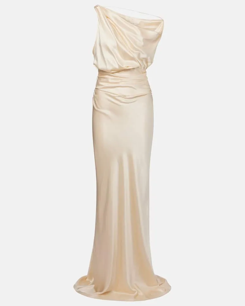 The Sei Robe aus Seidensatin Beige