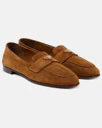 Prada Loafers aus Veloursleder Braun