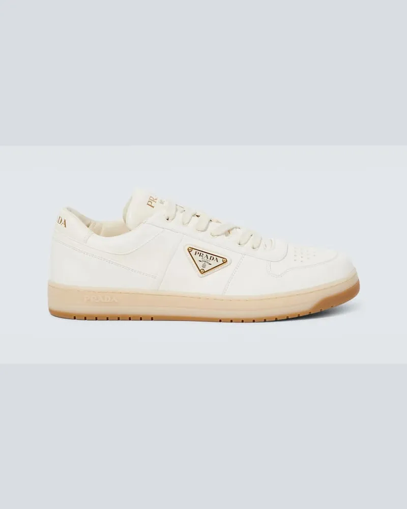 Prada Sneakers Downtown aus Leder Weiß