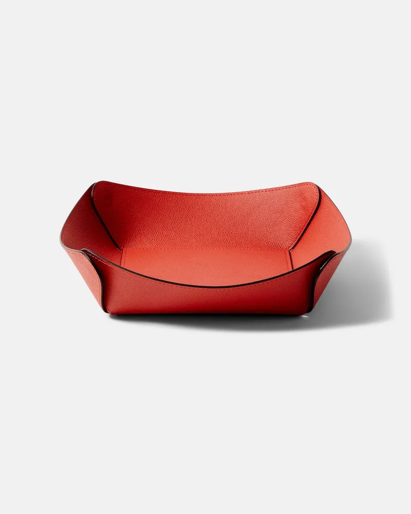 Giobagnara Deko-Schale Safran Medium aus Leder Orange