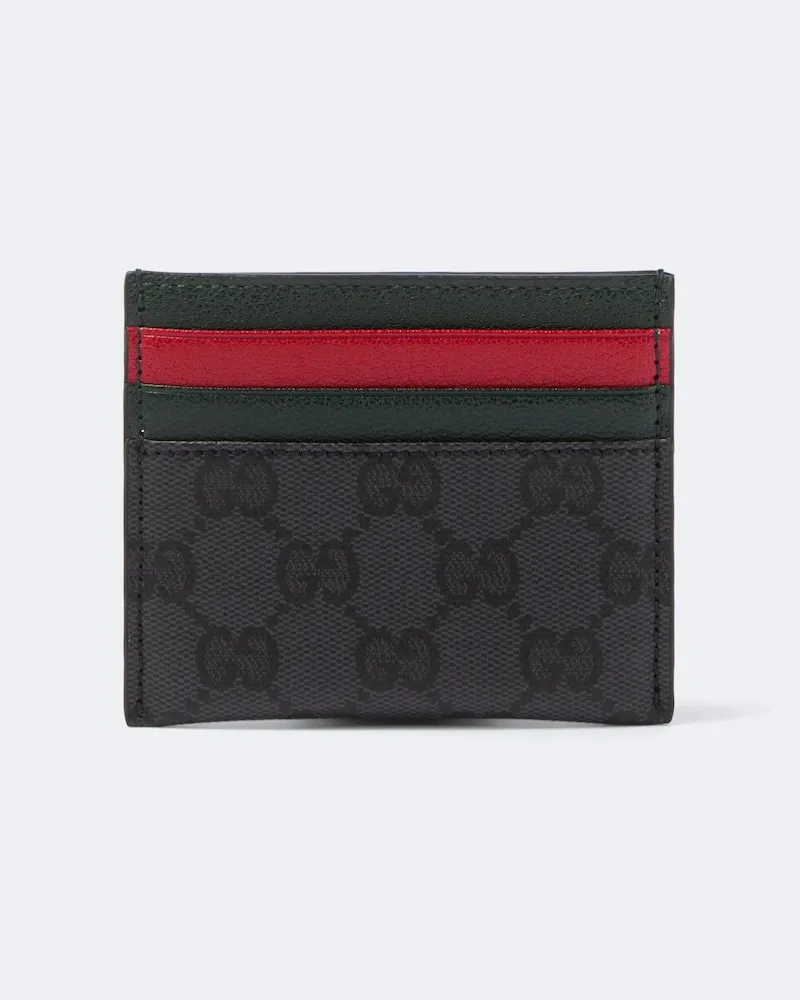 Gucci Kartenetui GG aus Canvas Grau