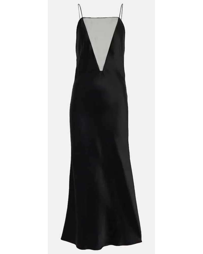 Stella McCartney Slipdress aus Satin Schwarz