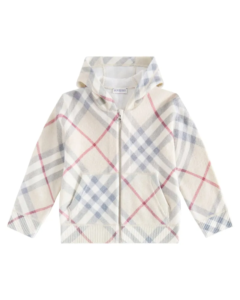 Burberry Kapuzenjacke Burberry Check aus Wolle Beige