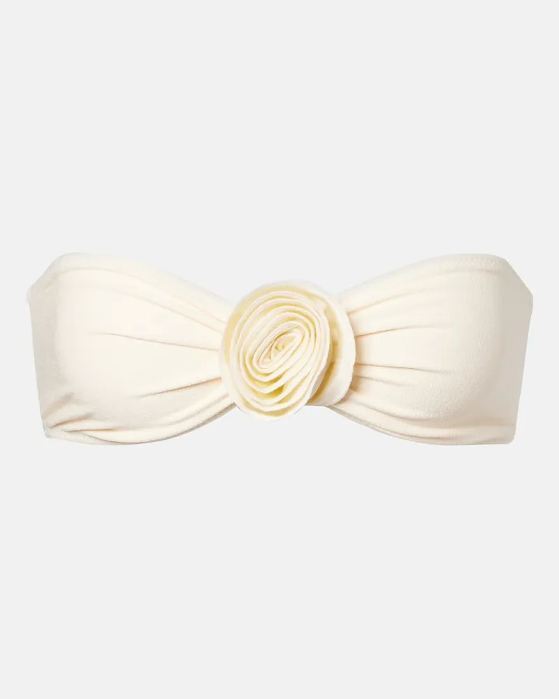 SAME Bikini-Oberteil Rosette Weiß