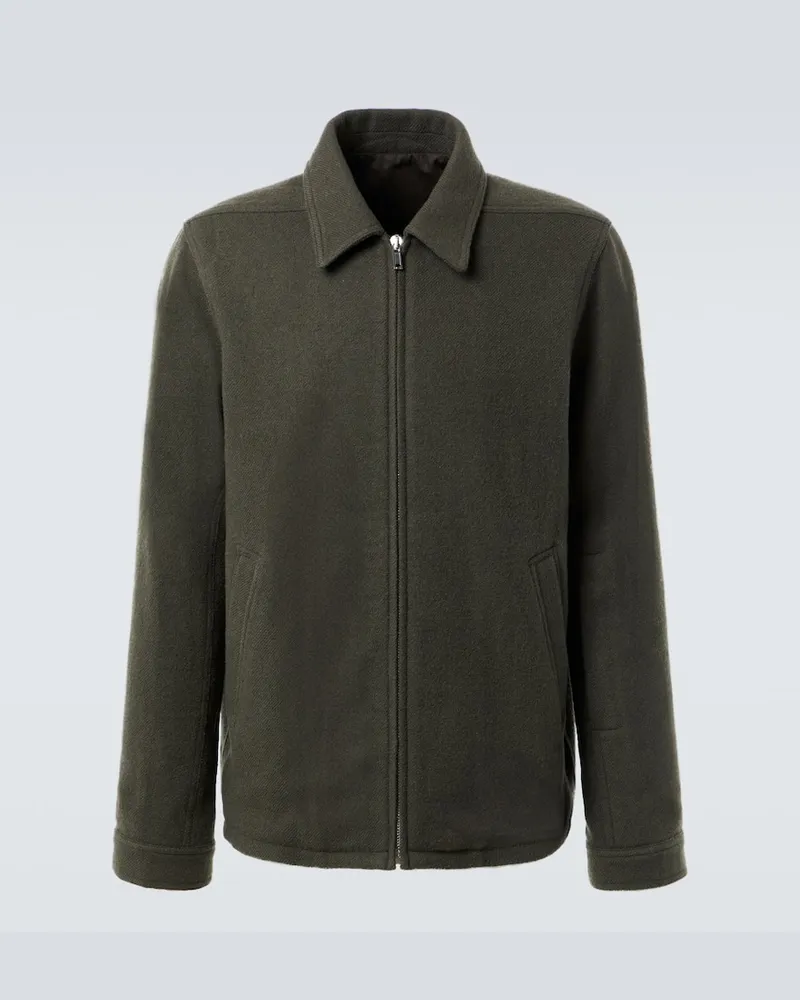 Rick Owens Jacke Brad aus Schurwolle Grün