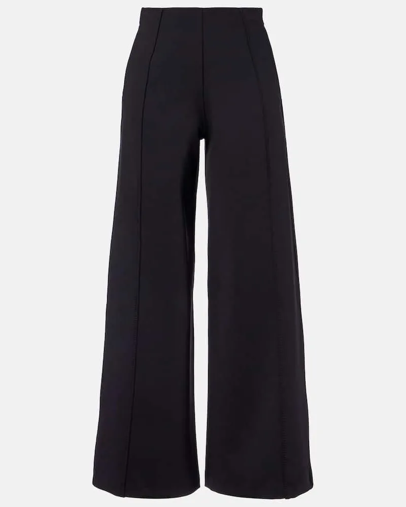 Max Mara Weite Hose Nigella aus Jersey Schwarz