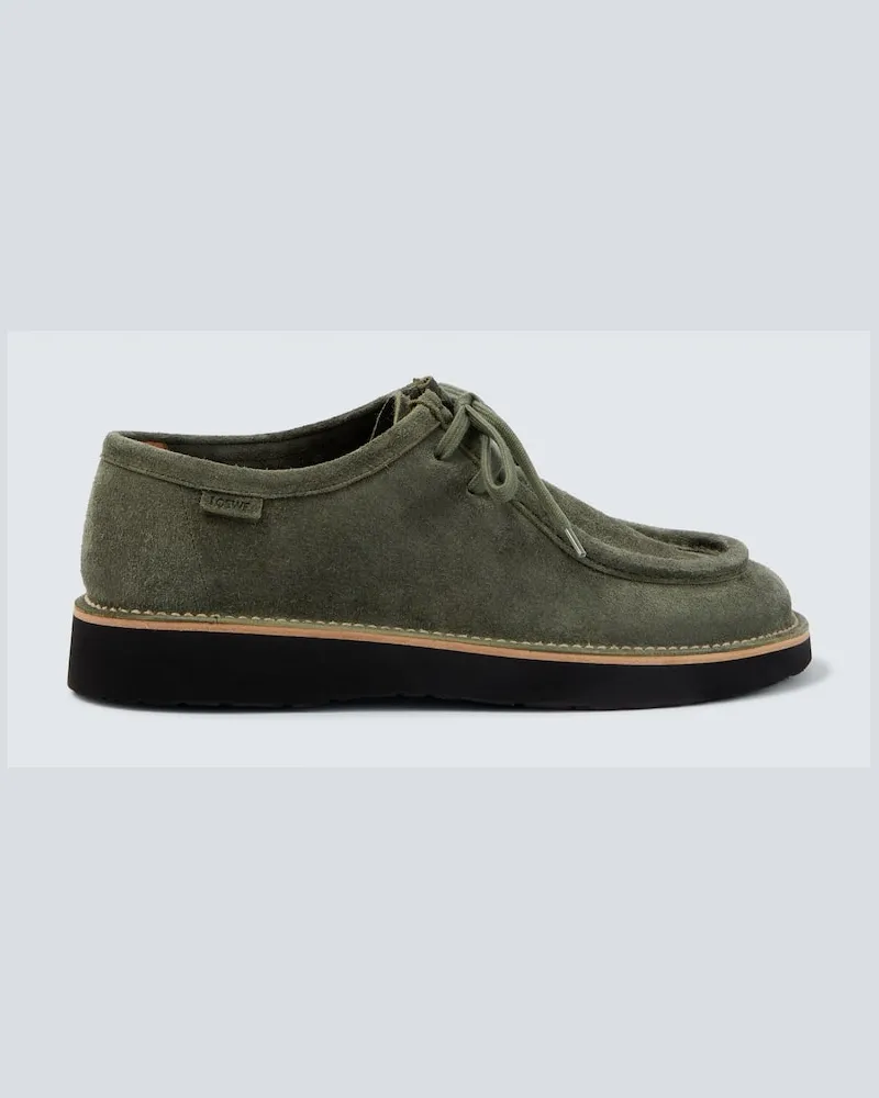 Loewe Desert Boots Faro aus Veloursleder Grün