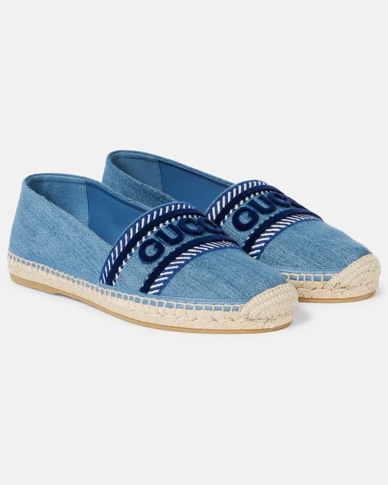 Gucci Espadrilles aus Denim Blau